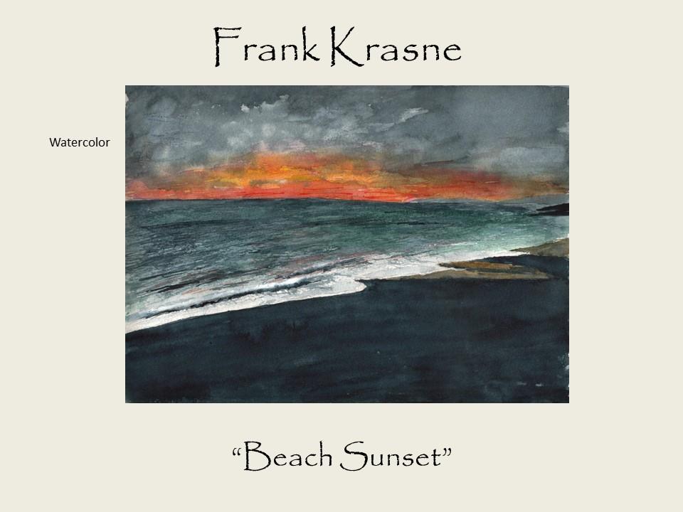 Frank Krasne - Beach Sunset watercolor