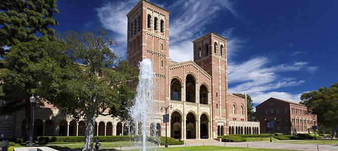 UCLA Campus with Fountain 